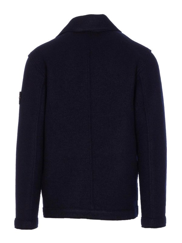STONE ISLAND: padded coats online - Logo Coat