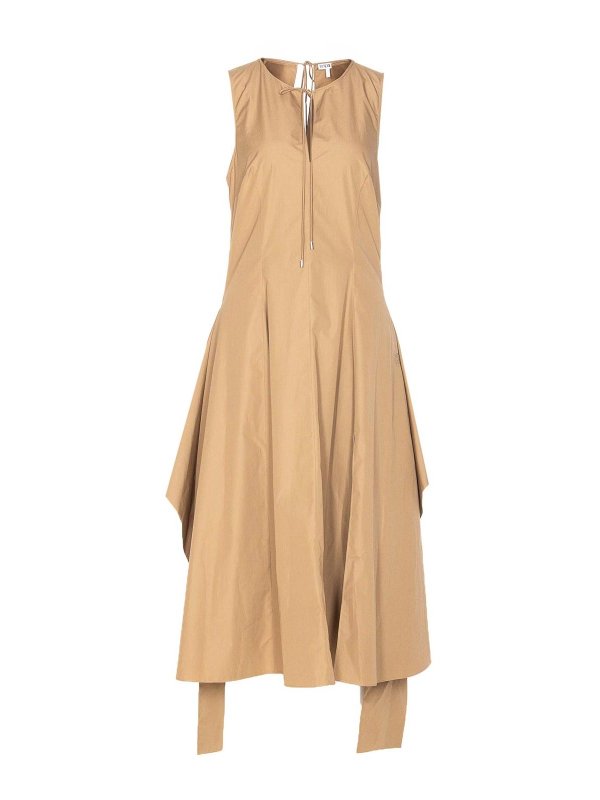 LOEWE: Knielange Kleider - Knielanges Kleid - Beige