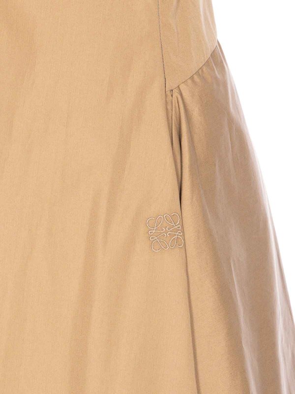 The Best Shops LOEWE: Knielange Kleider - Knielanges Kleid - Beige