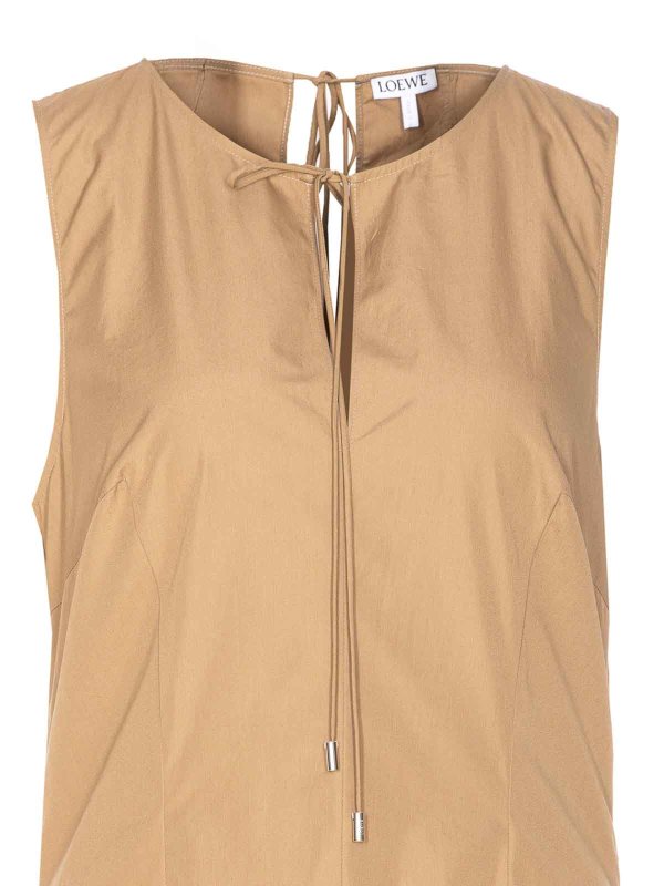 Knielanges Kleid - Beige shop online: LOEWE