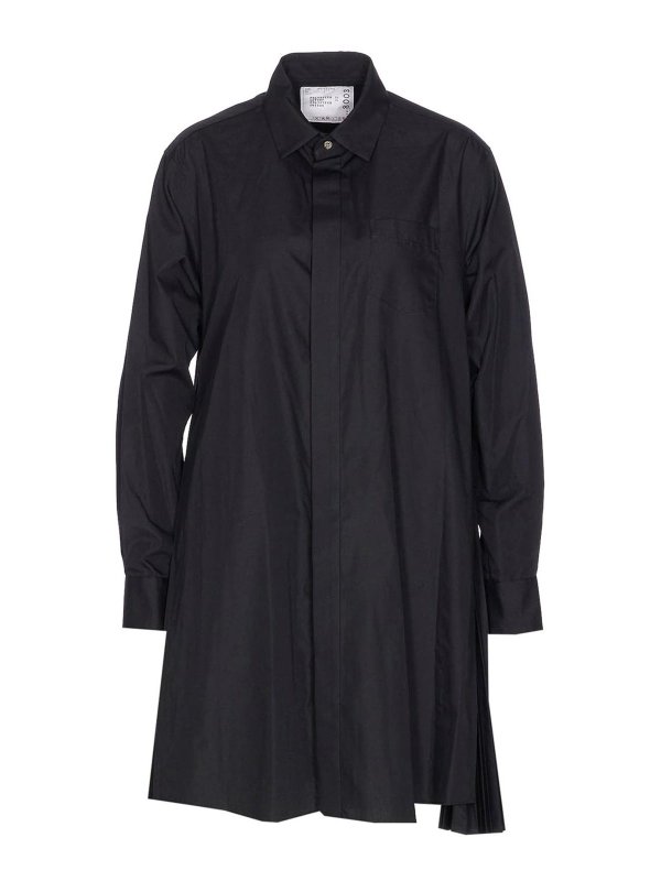 Sacai: abiti al ginocchio - Vestito  nero