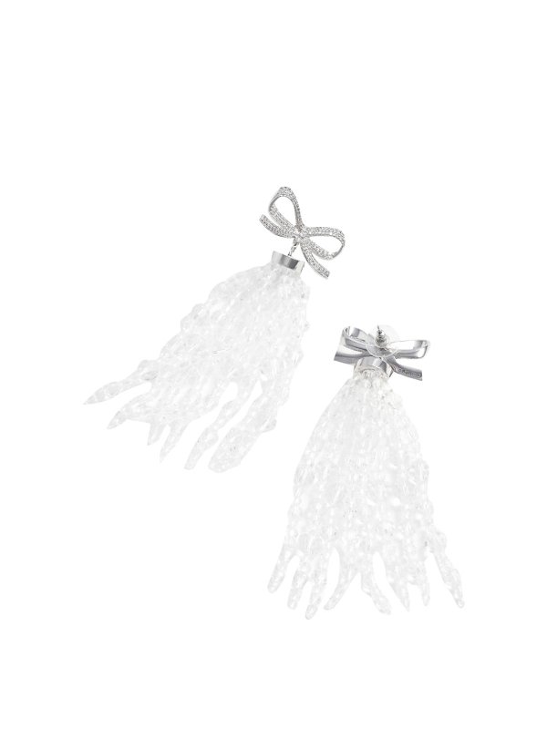 Self Portrait: Earrings online - Bow Beaded Waterfall Earrings