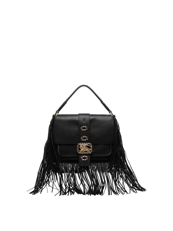 BURBERRY: shopper - Borsa da pilota nera