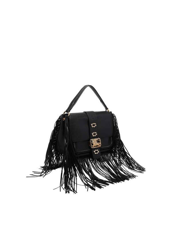 BURBERRY: shopper online - Borsa da pilota nera