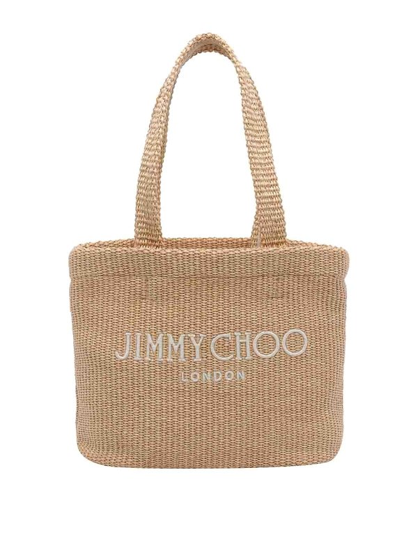 JIMMY CHOO: Handtaschen - Shopper - Beige
