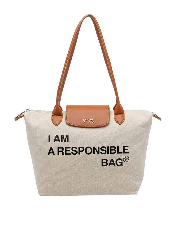 v°73: Handtaschen - Shopper - Weiß