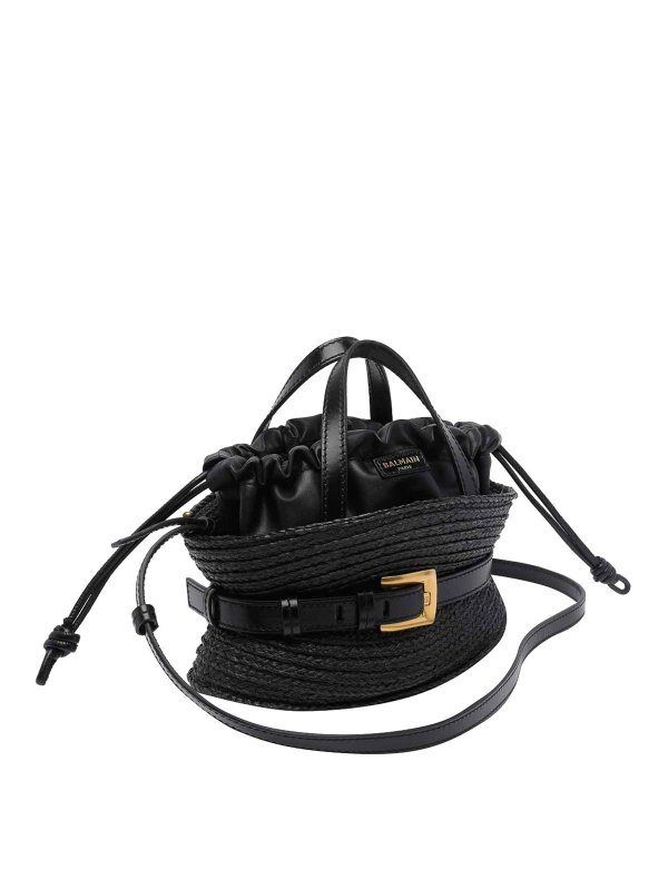 Balmain: shoulder bags online - Black Shuffle Bag