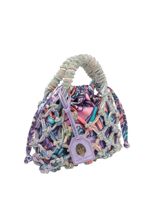 KURT GEIGER: Bucket bags online - Multicolor Small Macrame Crystal Bucket Bag