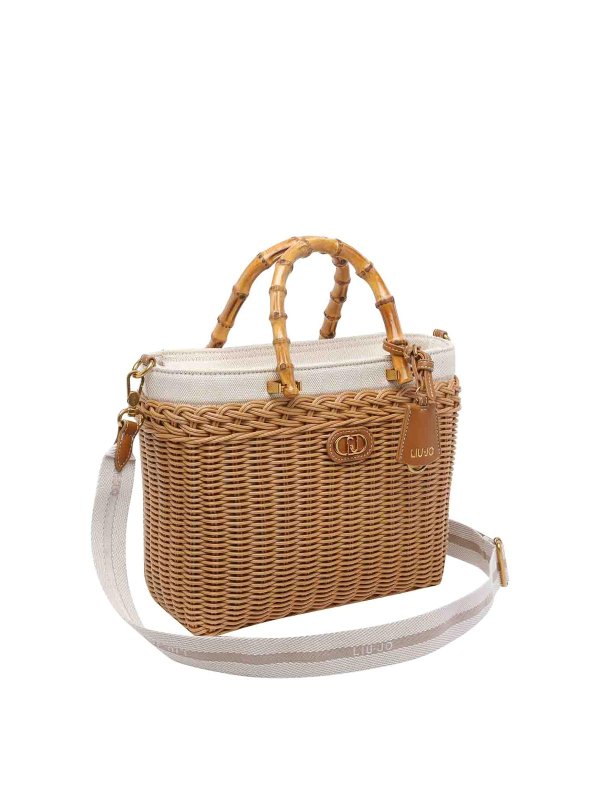 Liu Jo: shopper online - Borsa tote beige e bianca