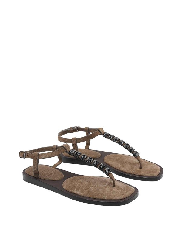 BRUNELLO CUCINELLI: サンダル online - サンダル - ブラウン