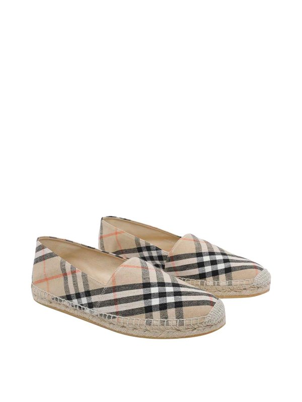 BURBERRY: espadrilles online - Check Espadrilles