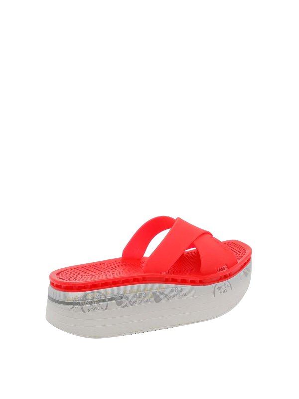 The Best Shops PREMIATA: sandals - Red Moura Platform Sandals