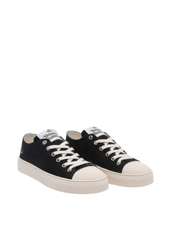 Vivienne Westwood Black Plimsoll Sneakers|75020063WW015BN402