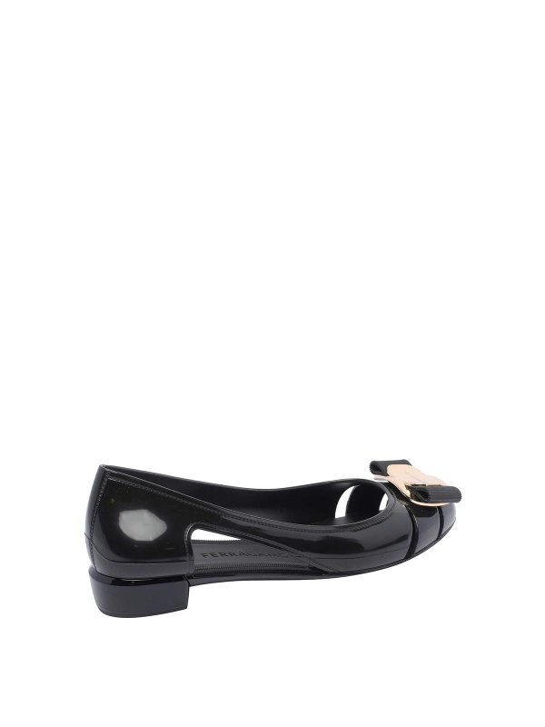Salvatore Ferragamo フラットシューズ - 黒|78544101K557NERO