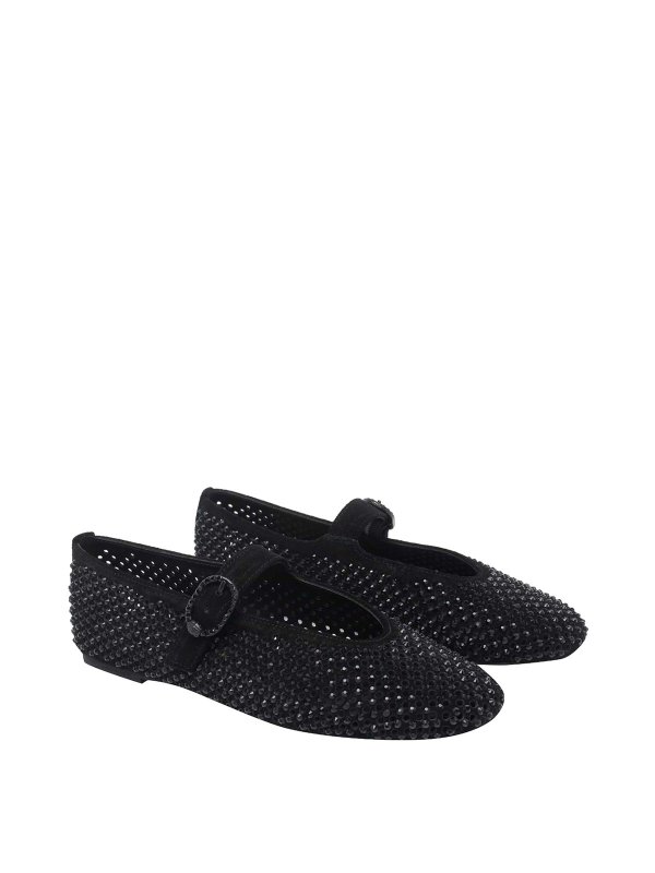 KURT GEIGER: flat shoes online - Black Mayfair Ballets