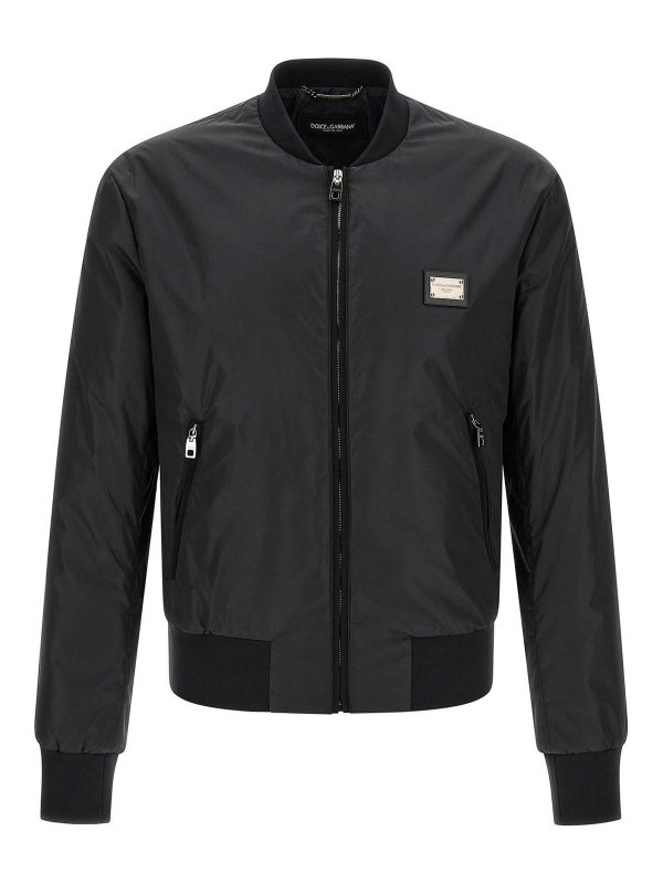 DOLCE & GABBANA: giacche bomber - Bomber con placca logo