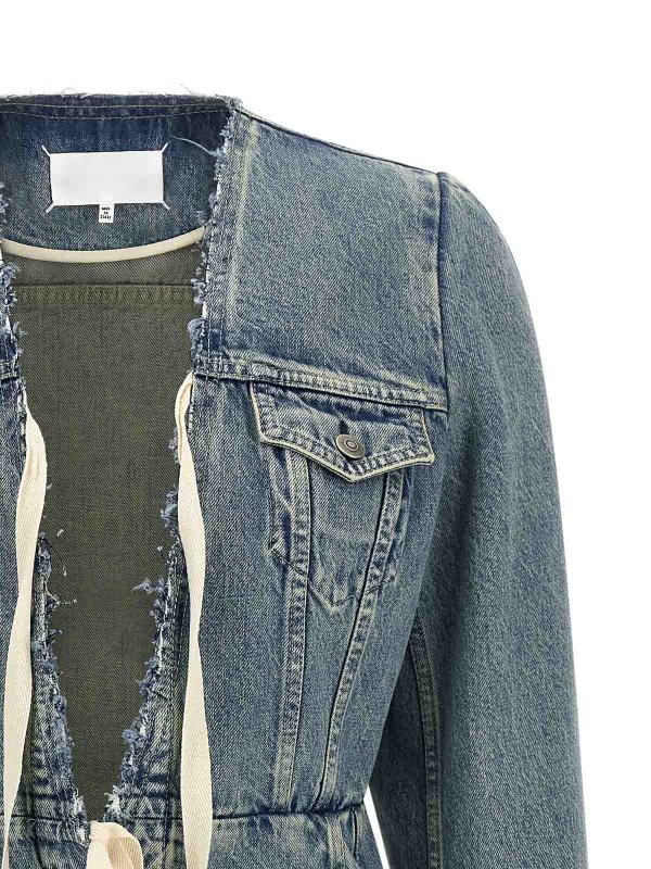 The Best Shops Maison Margiela: Jeansjacken - Jeansjacke - Hellblau