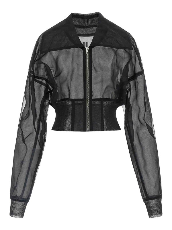 RICK OWENS: ボンバージャケット - ボンバージャケット - 黒