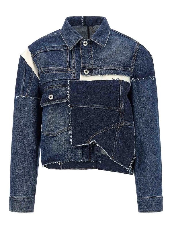 Sacai: デニムジャケット - デニムジャケット - ブルー