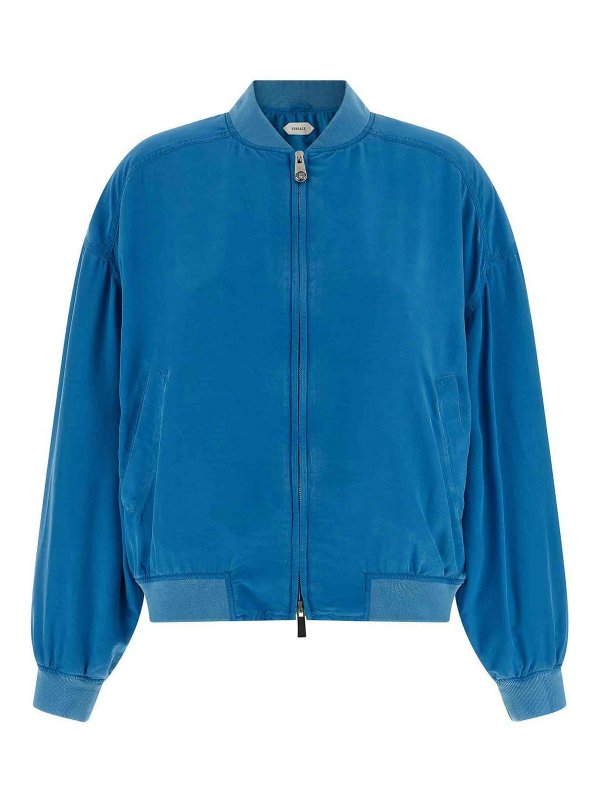 VERSACE: casual jackets - Silk poplin blouson