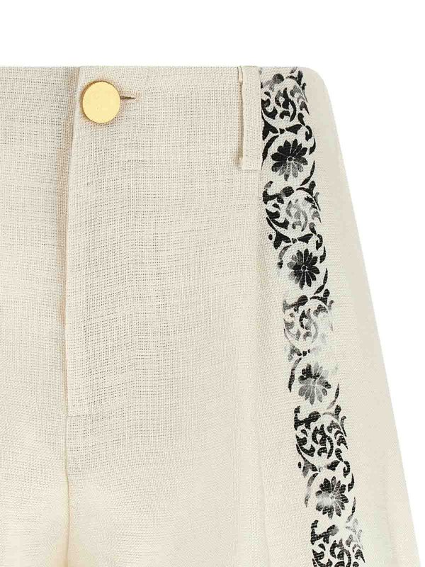 The Best Shops ALBERTA FERRETTI: Trousers Shorts - Linen Shorts