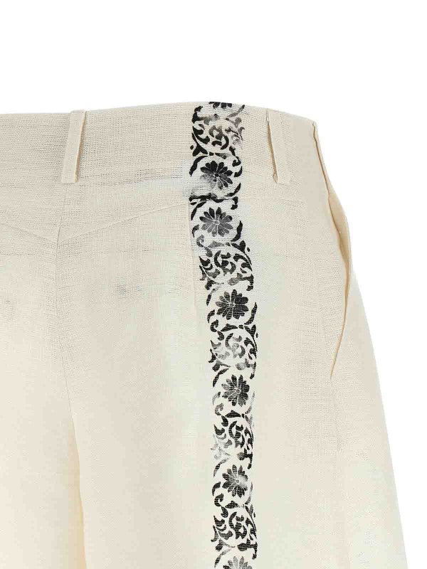 Linen Shorts shop online: ALBERTA FERRETTI