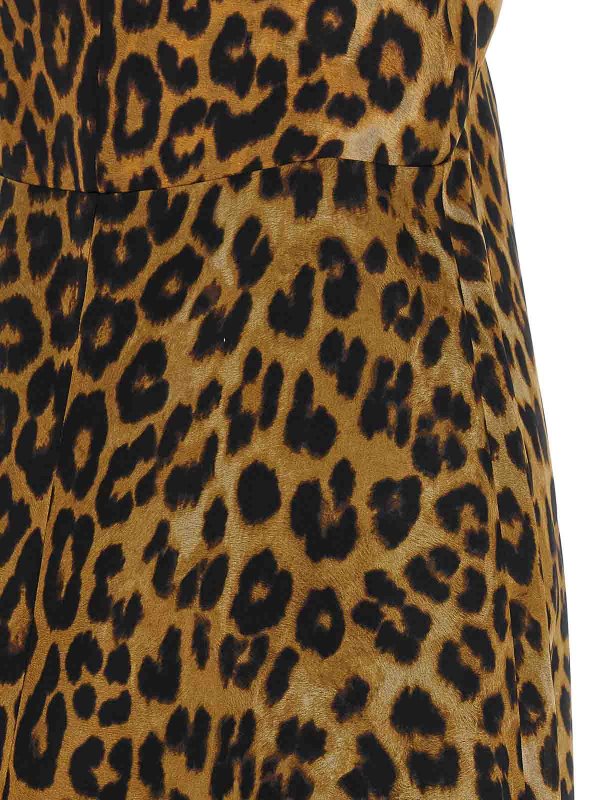 膝丈ドレス - ブラウン shop online: ALBERTA FERRETTI