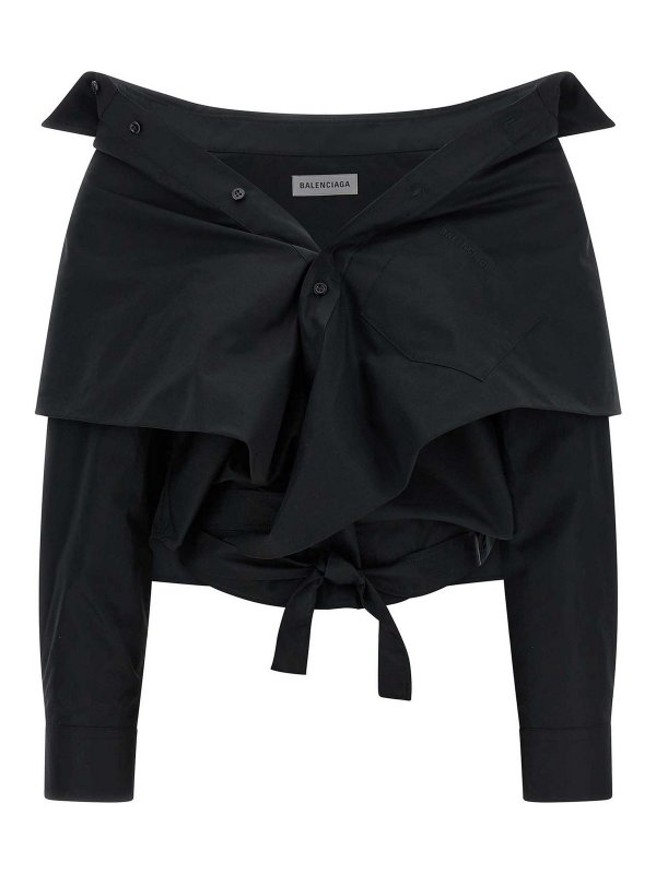 BALENCIAGA: Hemden - Hemd - Schwarz