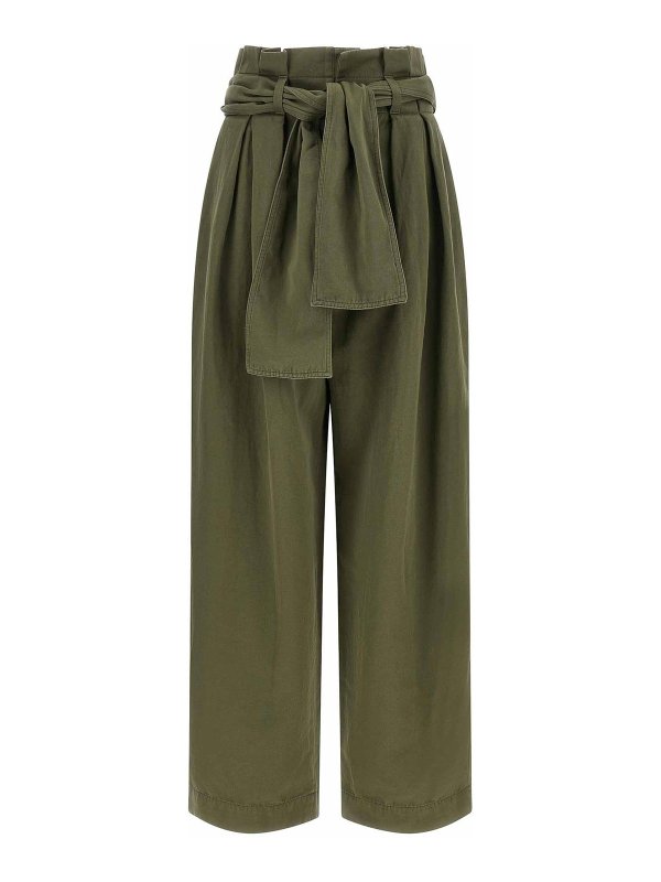 Balmain: カジュアルトラウザー - カジュアルパンツ - 緑