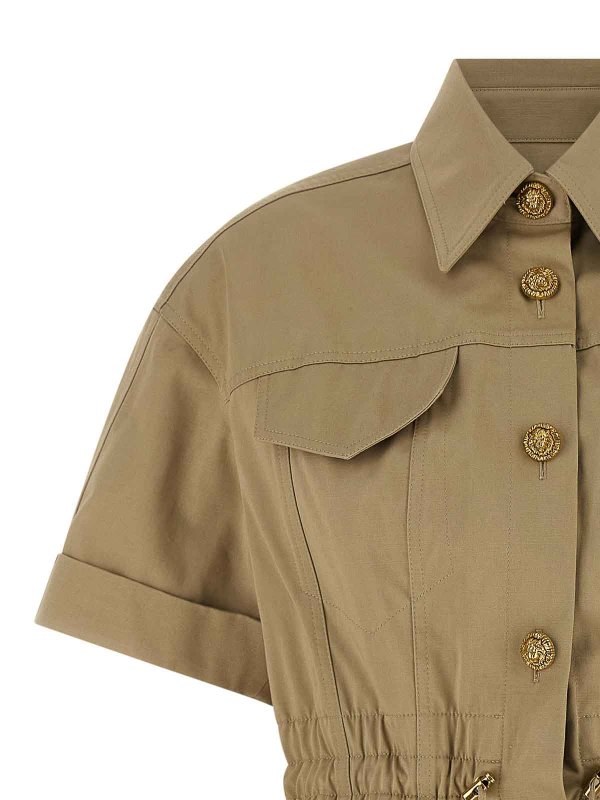 The Best Shops Balmain: Robe longueur genou - Robe Au Genou - Vert