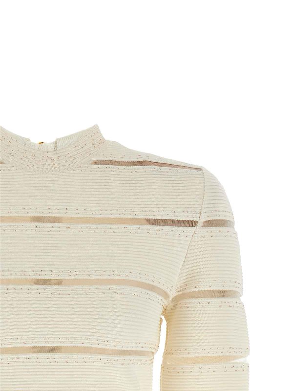 The Best Shops Balmain: ニーレングスドレス - 膝丈ドレス - 白