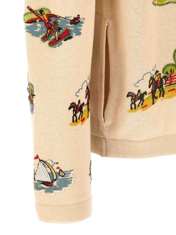 Beaded Camp Cardigan shop online: BODE
