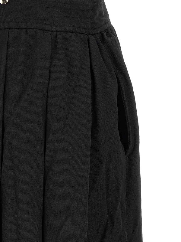 膝丈/ミディスカート - 黒 shop online: COMME DES GARCONS