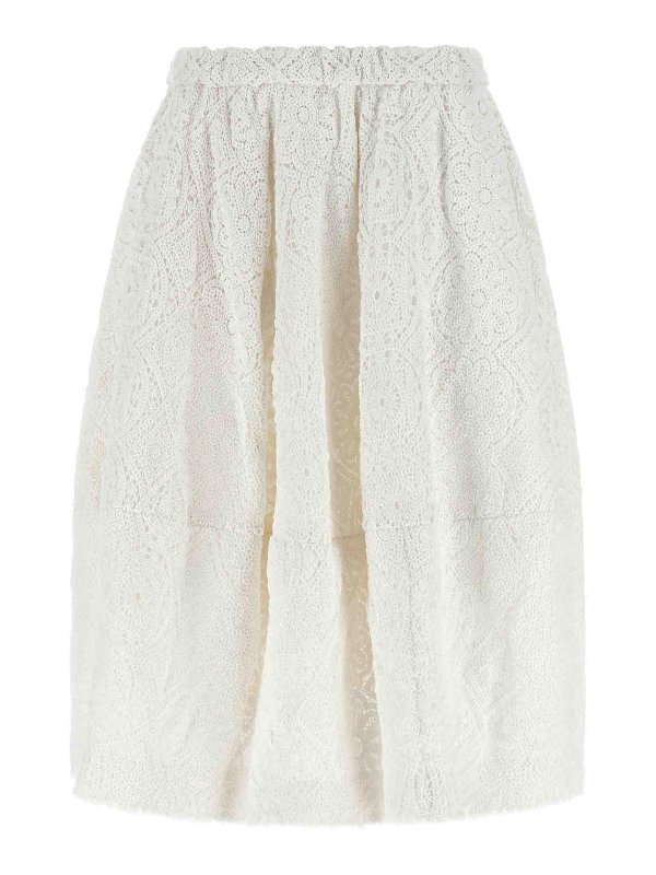COMME DES GARCONS: Faldas media pierna y semilargas - Falda Semilarga - Blanco