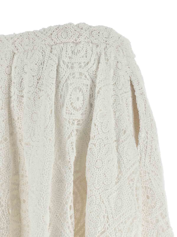 Falda Semilarga - Blanco shop online: COMME DES GARCONS