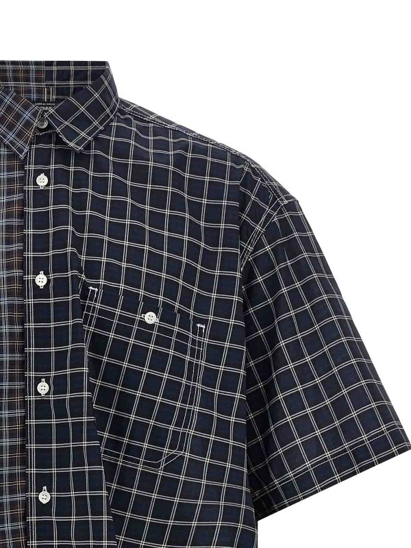 The Best Shops COMME DES GARÇONS HOMMES PLUS: shirts - Check Patterned Shirt