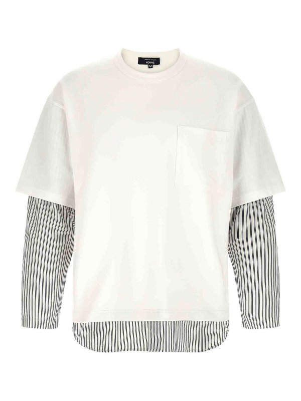 COMME DES GARÇONS HOMMES PLUS: Hemden - Hemd - Weiß