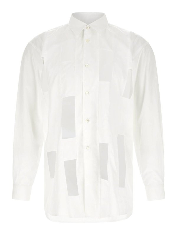 COMME DES GARÇONS HOMMES PLUS: Hemden - Hemd - Weiß