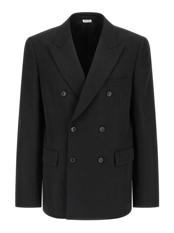 COMME DES GARÇONS HOMMES PLUS: blazers - Double-Breasted Blazer