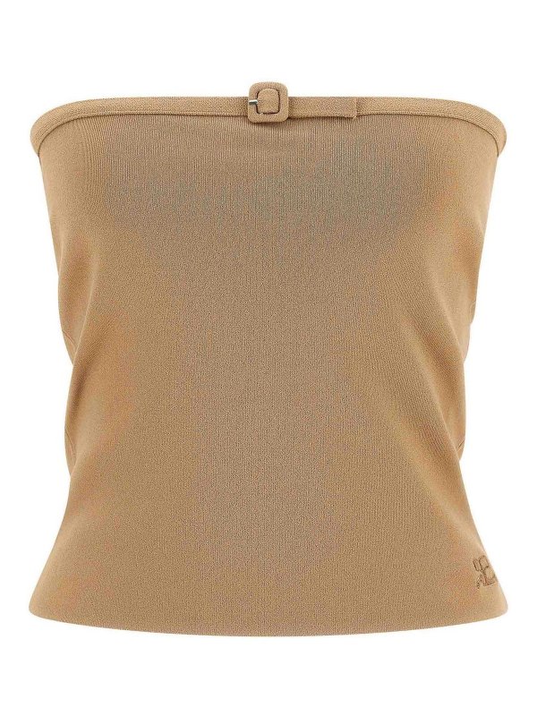 Courreges: Tops & Tank tops - Buckle Top
