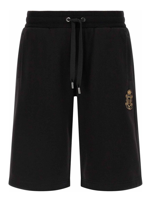 DOLCE & GABBANA: pantaloni shorts - Bermuda con stemma