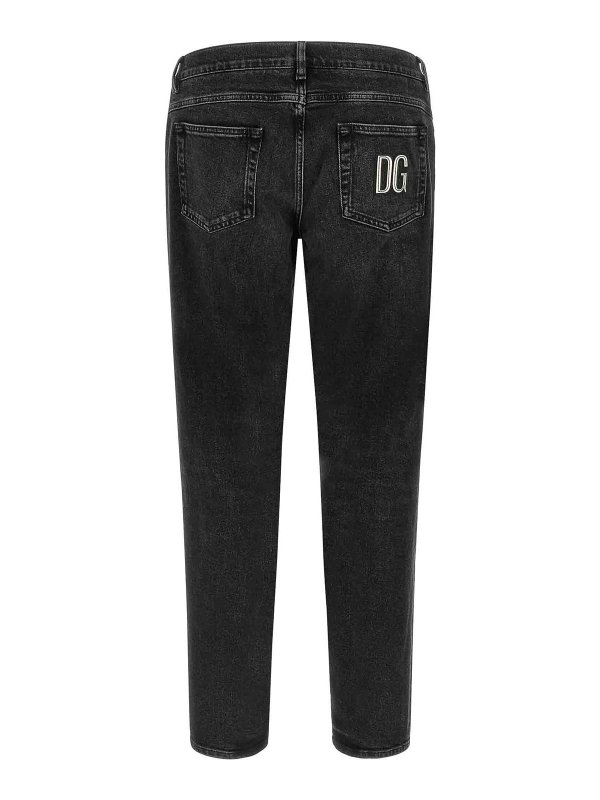 DOLCE & GABBANA: straight leg jeans online - Jeans Patch Dg