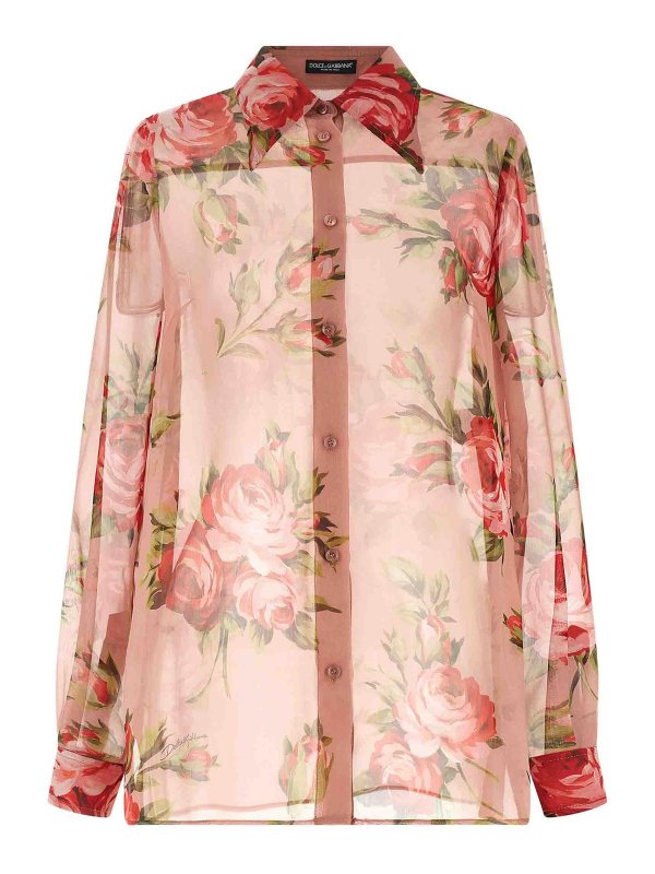 DOLCE & GABBANA: シャツ - シャツ - ヌードカラー