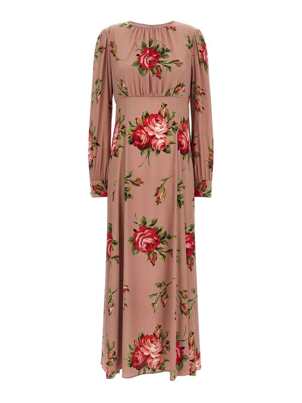 DOLCE & GABBANA: Strickpullover mit Rundhalsausschnitt - Rundhalspullover - Nude