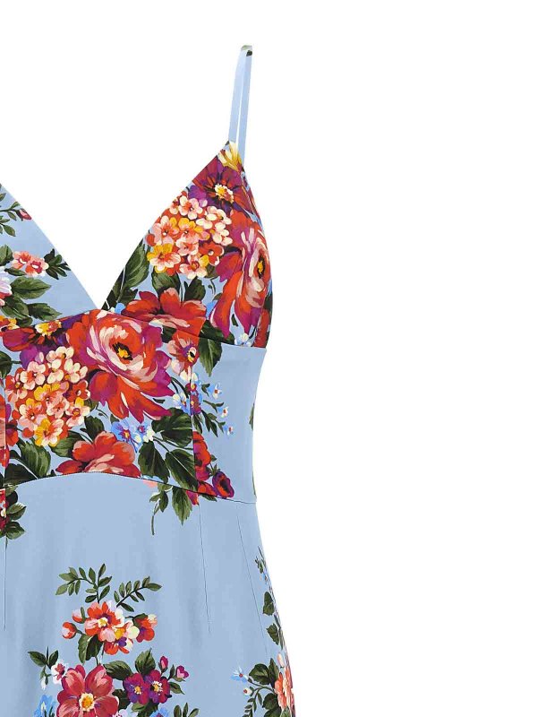 The Best Shops DOLCE & GABBANA: Knielange Kleider - Knielanges Kleid - Hellblau