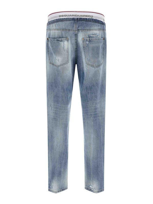 DSQUARED2: Jeans à jambe droite online - Jean Droit - Bleu