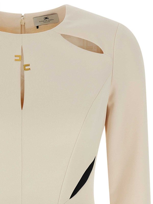 The Best Shops ELISABETTA FRANCHI: ニーレングスドレス - 膝丈ドレス - 白