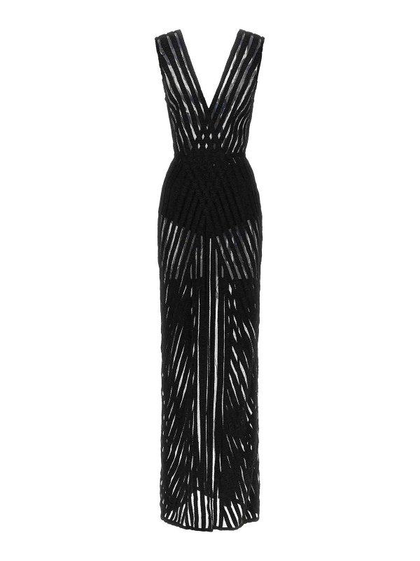 ELISABETTA FRANCHI: ニーレングスドレス - 膝丈ドレス - 黒
