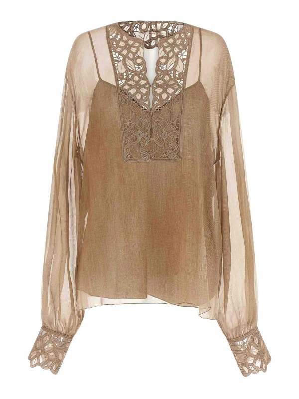 ERMANNO SCERVINO: ブラウス - ブラウス - ベージュ