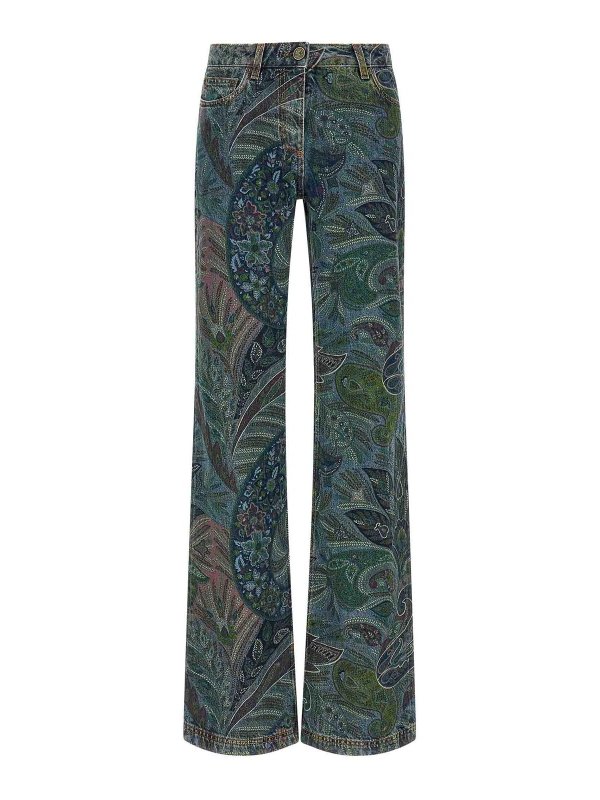 ETRO: ベルボトムジーンズ - フレアジーンズ - ブルー